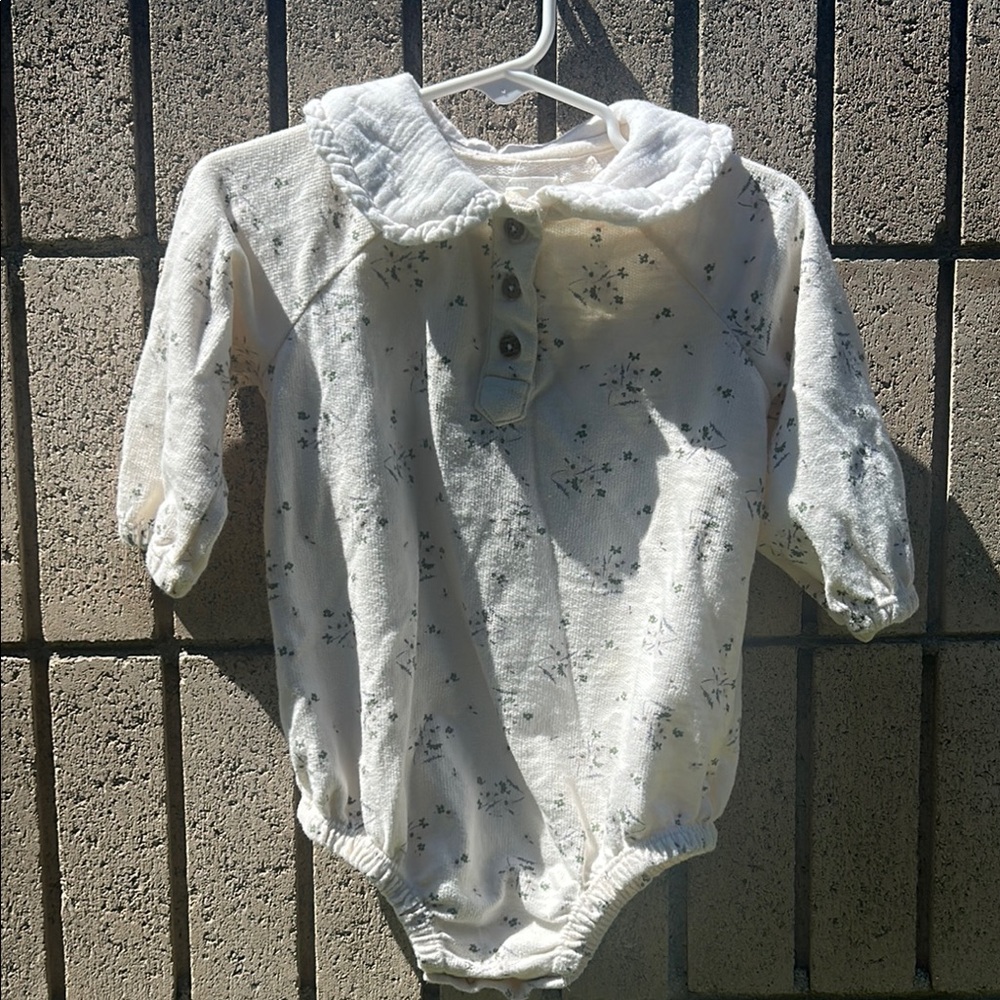 Floral White Kids One Piece